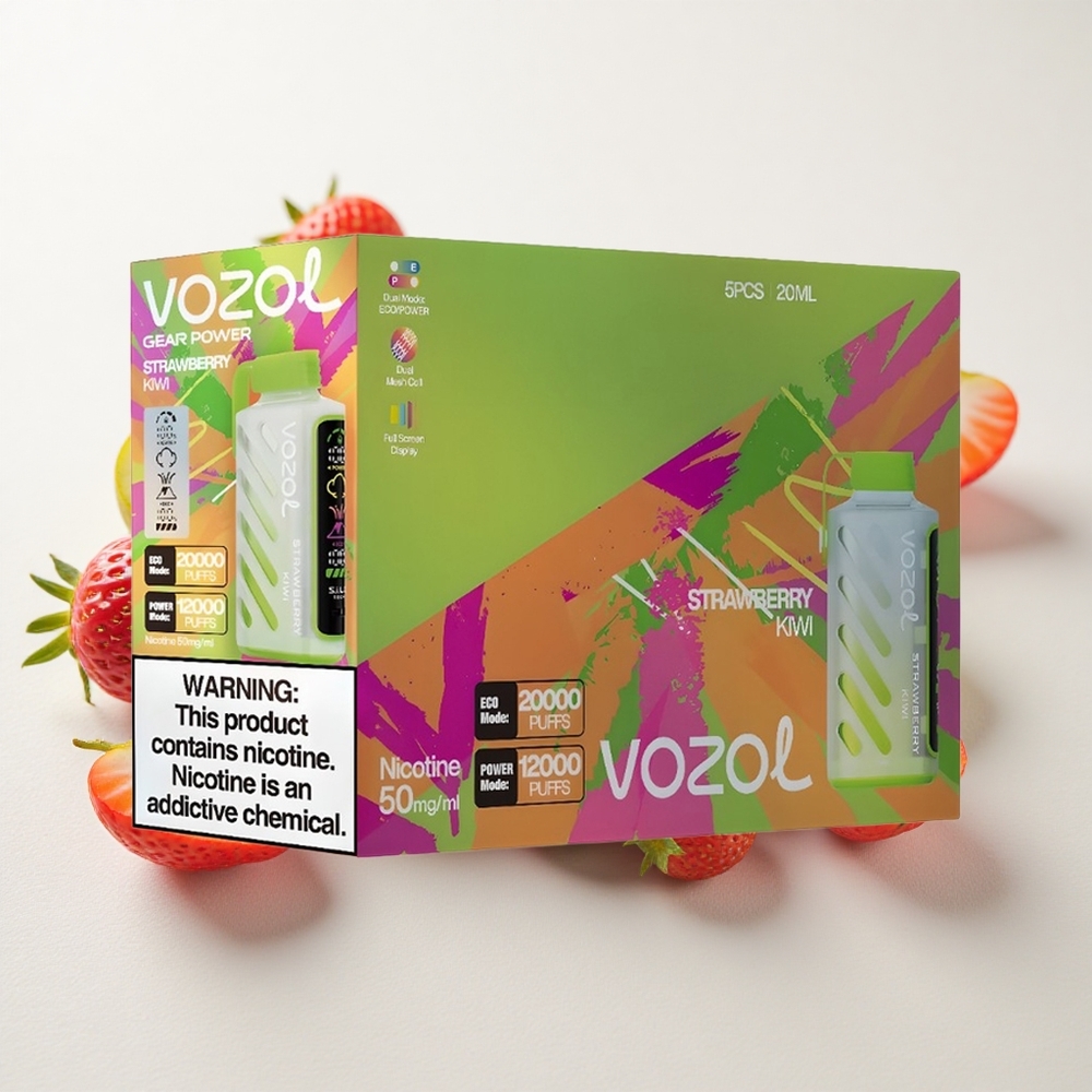 Maasika-Kiivi VOZOL Gear Power 20000 Puffs 20mL Dual Mesh Coil