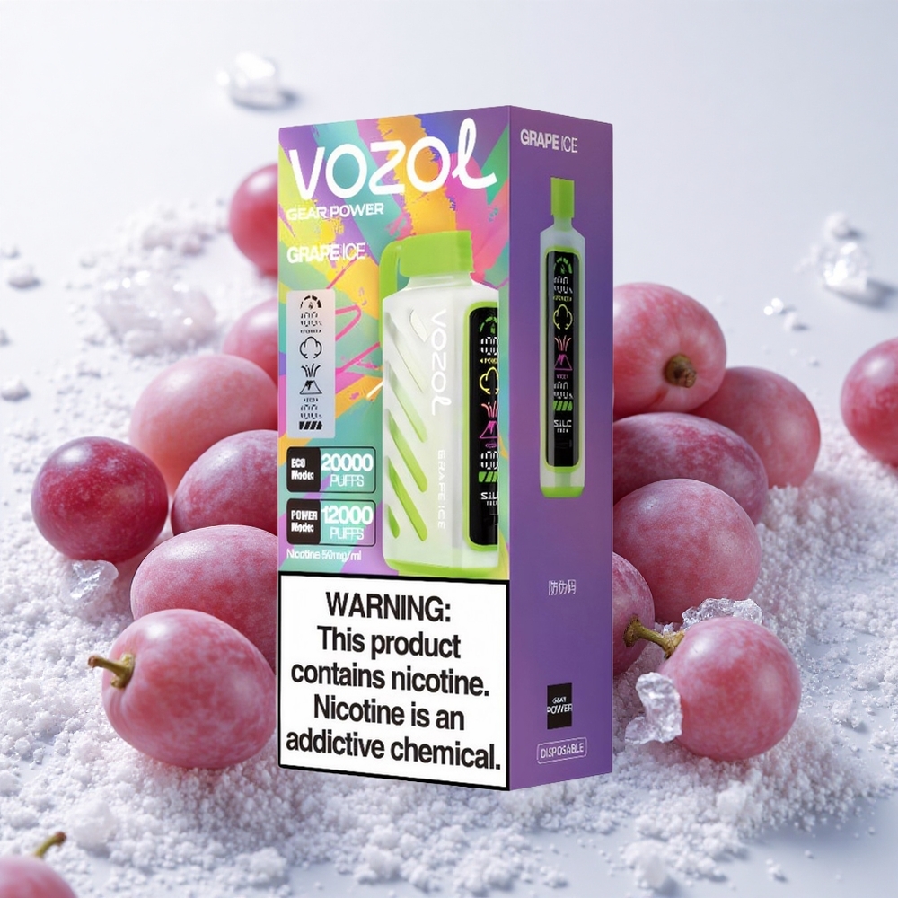 Viinamarja-Jää VOZOL Gear Power 20000 Puffs Dual Mesh Coil