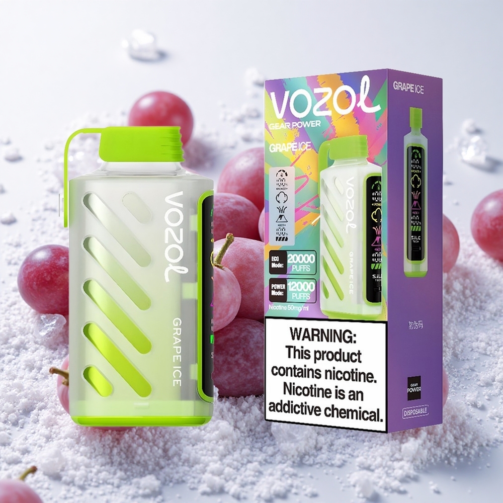 Viinamarja-Jää VOZOL Gear Power 20000 Puffs Dual Mesh Coil