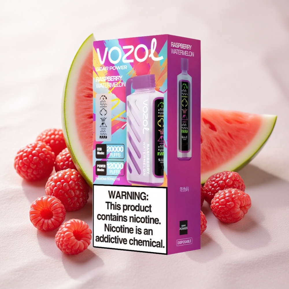 Virsik-Arbuusi VOZOL Gear Power 20000 Puffs Täisekraaniga Kuvariga Ühekordne Vape