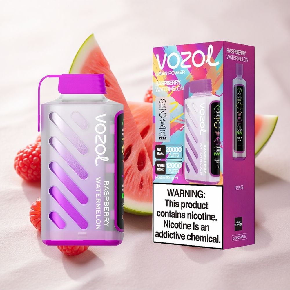 Virsik-Arbuusi VOZOL Gear Power 20000 Puffs Täisekraaniga Kuvariga Ühekordne Vape
