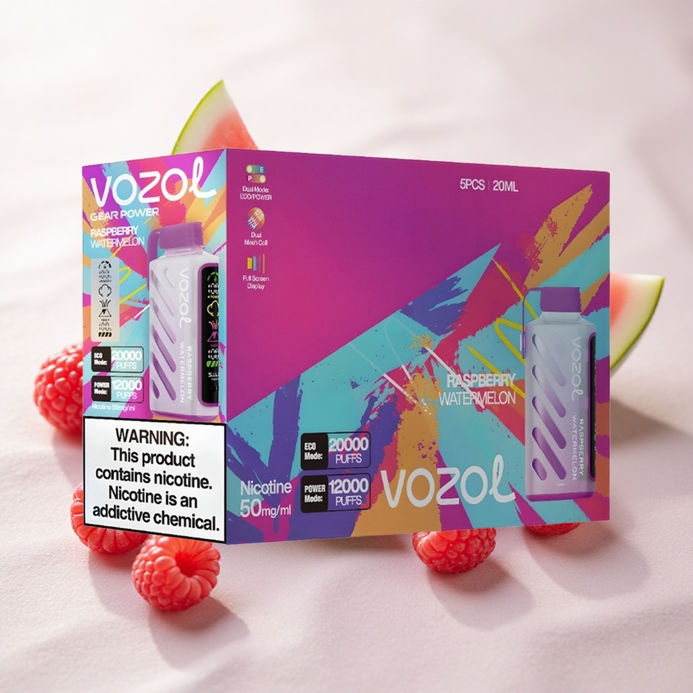 Virsik-Arbuusi VOZOL Gear Power 20000 Puffs Täisekraaniga Kuvariga Ühekordne Vape