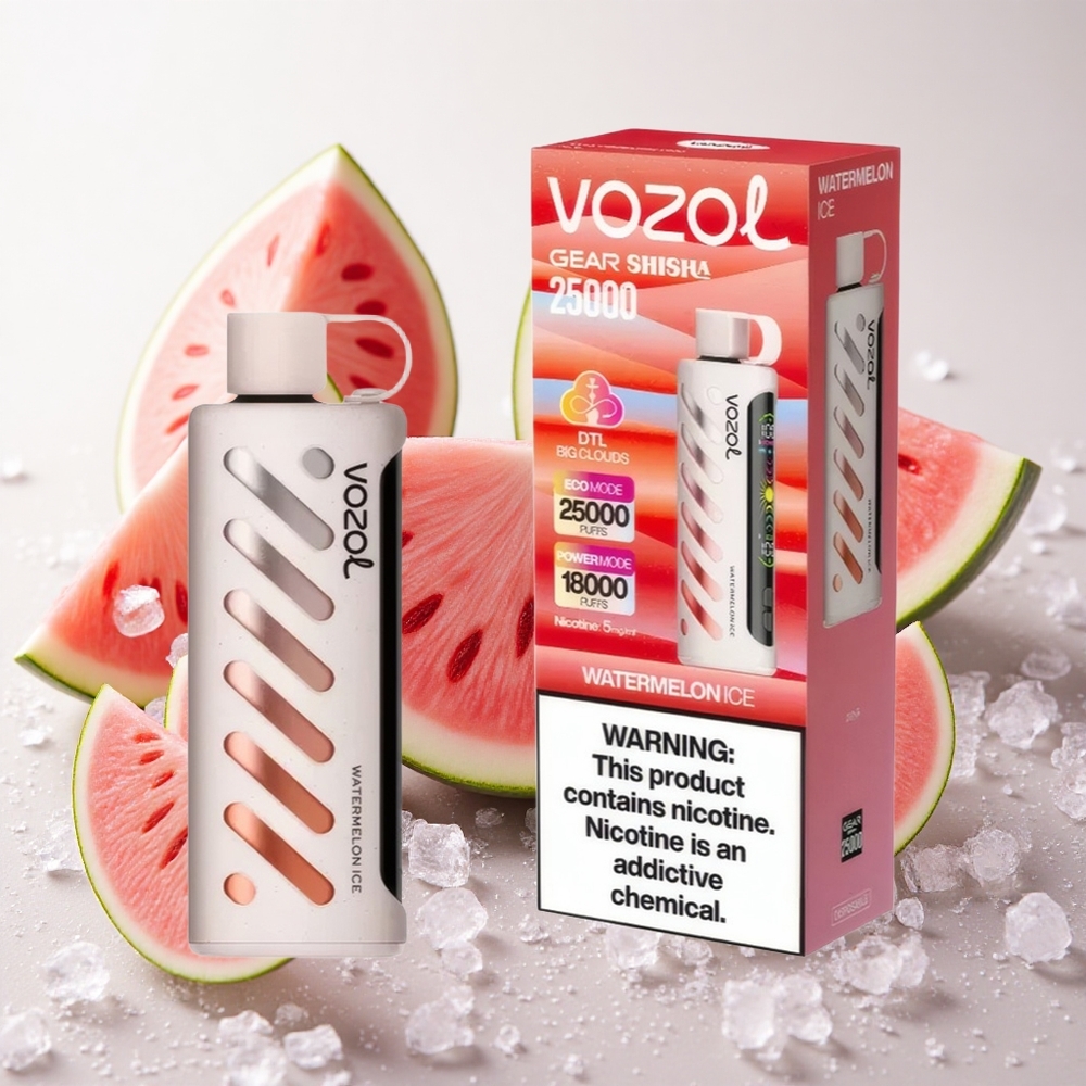 Arbuusi-Jää VOZOL Gear Shisha 25000 Pähklid Dual Mesh