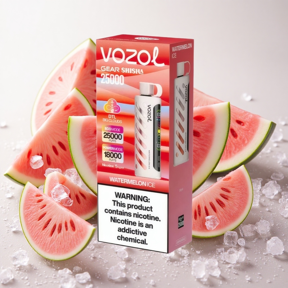 Arbuusi-Jää VOZOL Gear Shisha 25000 Pähklid Dual Mesh