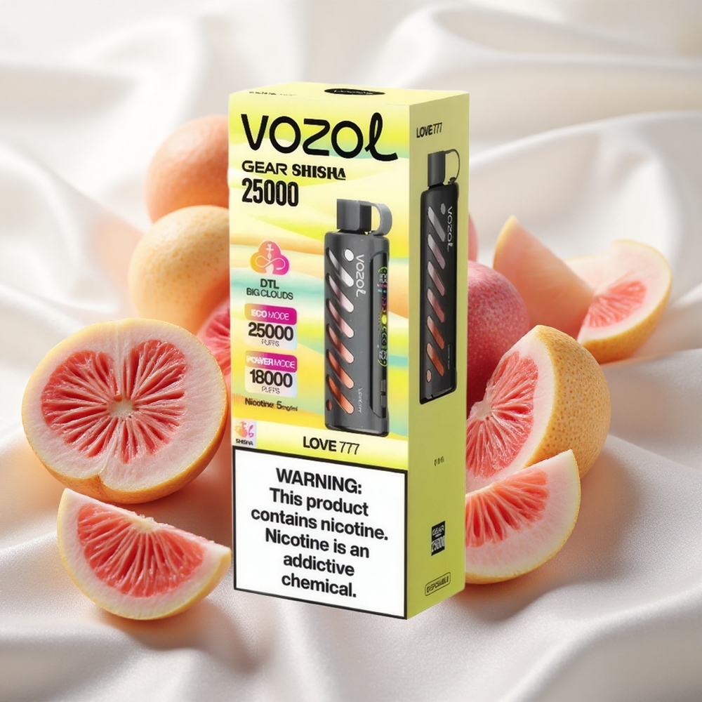 Armastus 777 VOZOL Gear Shisha 25000 Sooke Dual Mesh Režiimid 5mg/ml Nikotiini