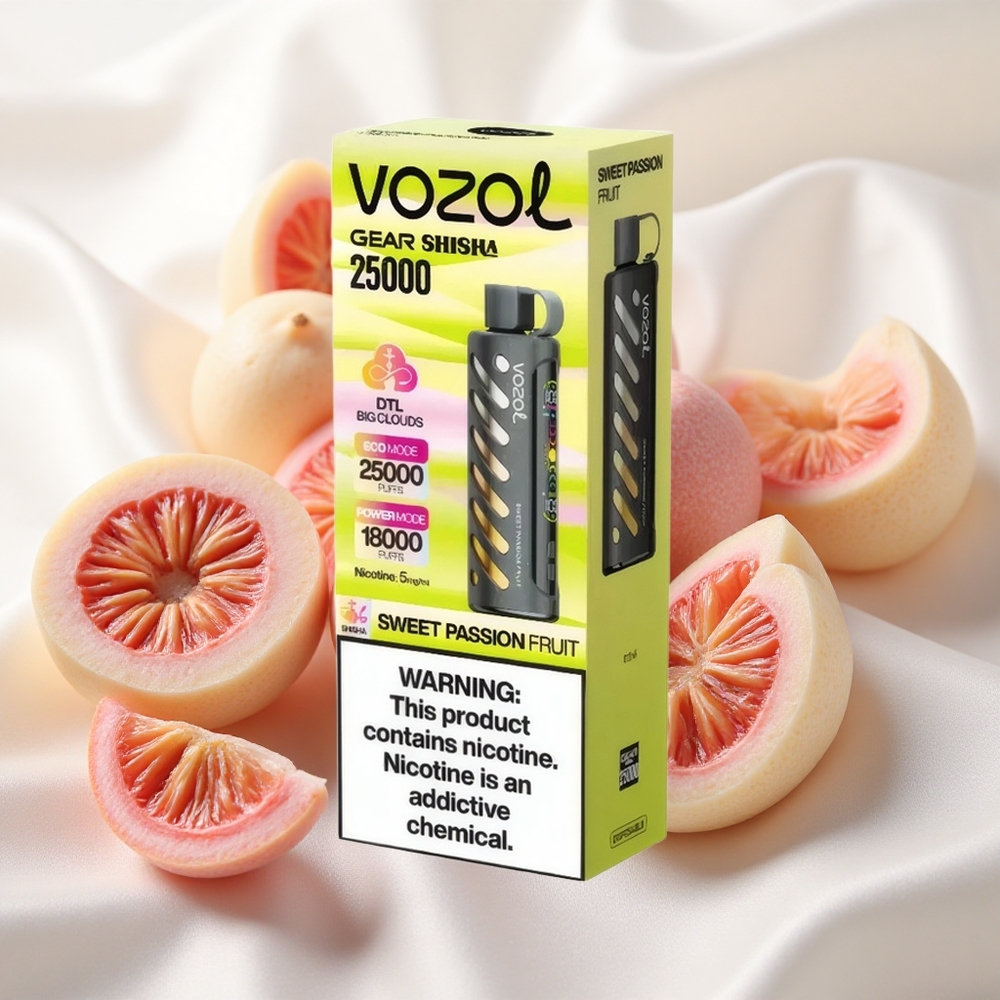 Magus Passioonivilja VOZOL Gear Shisha 25000 Puffs Topeltvõrk Režiimiga