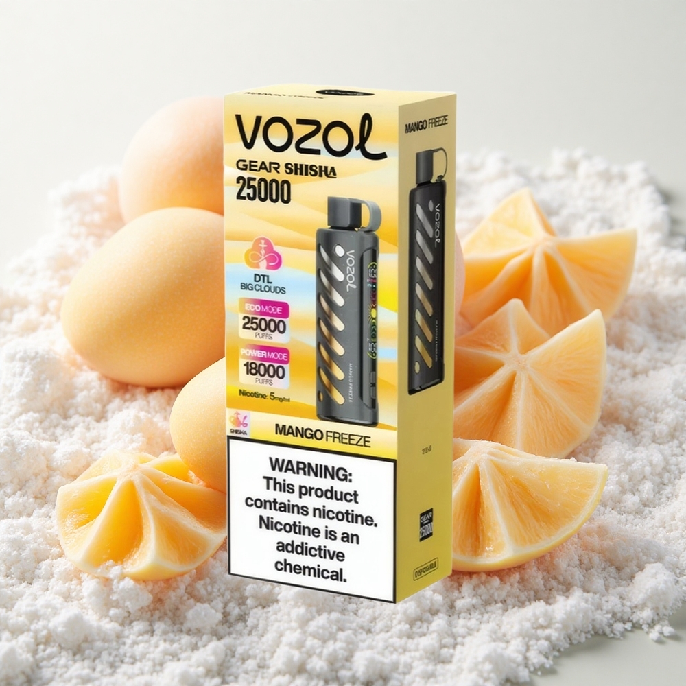 Mango-Jää VOZOL Gear Shisha 25000 Sõmnu Dual Mesh Kaherežiimiline