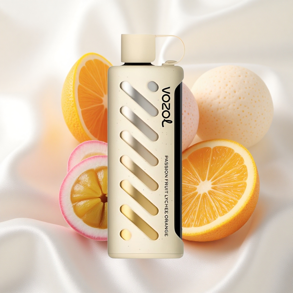 Passionifrüüt-Litsi-Orans VOZOL Gear Shisha 25000 Puffi 1000mAh S.i.L.C Tech