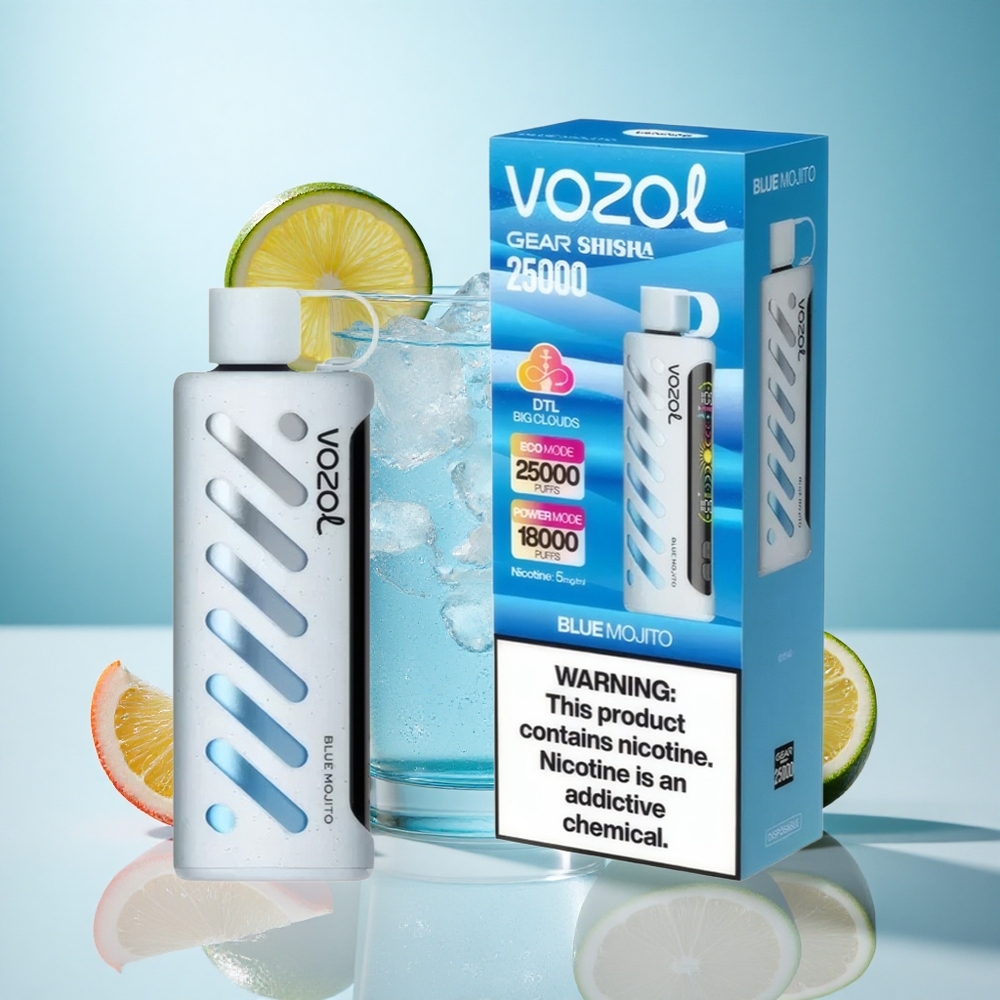 Sinine Mojito VOZOL Gear Shisha 25000 Puffs Dual Mesh Režiimid