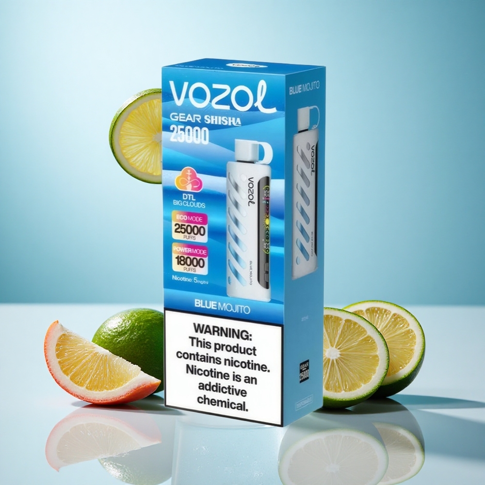 Sinine Mojito VOZOL Gear Shisha 25000 Puffs Dual Mesh Režiimid