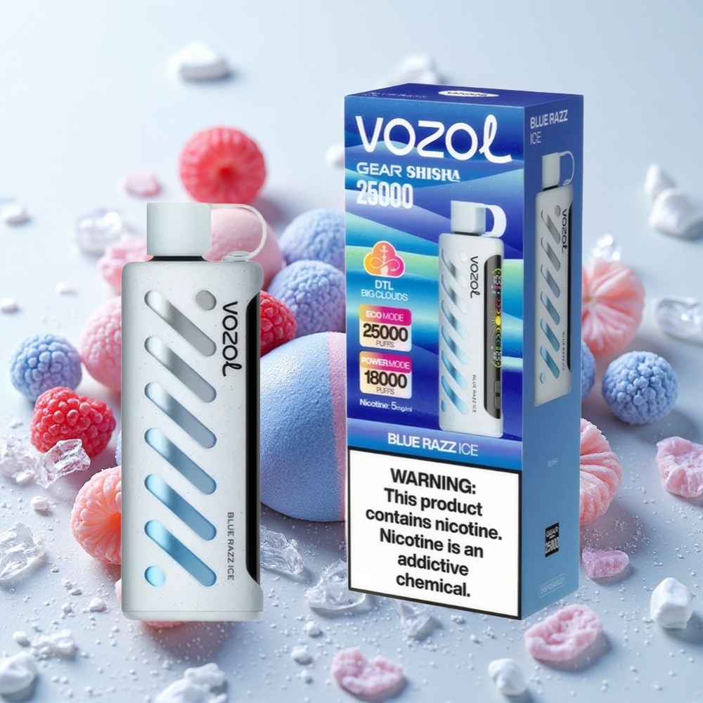 Sinine Sõstar-Jää VOZOL Gear Shisha 25000 Puffi 1000mAh aku